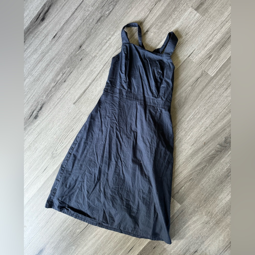 NAVY BANANA REPUBLIC SMOCK SAILOR DRESS WASHED ONCR
